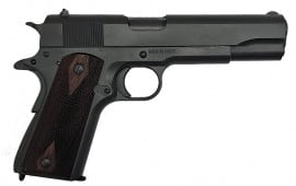 Tisas 1911 Government .45 ACP Semi-Automatic Pistol, 5" Barrel, 7+1 Capacity, Parkerized Finish with Wood Grips - 1911A1GOVT