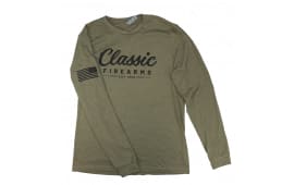 NEW!! Classic Firearms Long Sleeve Shirt - Military Green