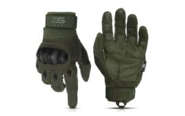 Glove Station Combat Hard Knuckle Full Finger Tactical Gloves - Green - Large - GS-258-GR-L