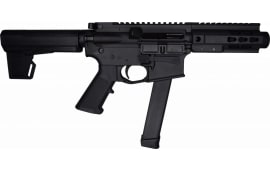 Brigade BM-9 9mm AR Pistol, 5.5" Barrel, Black Graphite Cerakote, Adjustable Pistol Brace, 1- High Cap Glock Type Mag - A0915511
