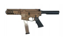Brigade MFG BM-9 Forged Receiver 9mm AR Pistol 5.5" Barrel 5" U-Rail, Midnight Bronze Cerakote Finish, W/ One High-Capacity Glock Compatible Magazine