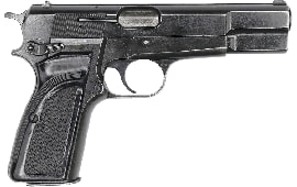 Browning Hi-Power 9mm Pistol, Original Belgian Made Police Surplus By F.N Herstal, Model MKII, 13 Rd Mag - NRA Surplus Good - Code HG5985