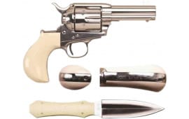 Cimarron CA346DOC DOC Holliday Combo .45LC FS 3.5" Nickel TRU-IVORY Revolver