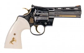 Colt Python Armsmear .357 Magnum 4.25" Barrel 6rd Revolver W/ Gold Accents, Simulated Ivory Grips W/ Colt Medallions, Gold Accents, Engraved