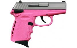 SCCY CPX-1 TTPK 9mm Polymer Frame Pistol /w Safety, Satin Stainless Slide on Pink, DAO 10+1 w/ 2 Mags
