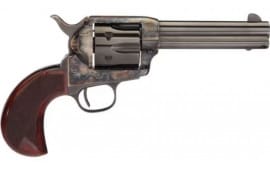 Taylors and Company 555153 1873 Cattleman Birdshead Single 4.75" 6rd Walnut Grip CCH Frame Blued Revolver