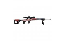 Howa HCRA73107USKMDT M1500 APC Chassis 24" HB 10+1 (3), American Flag Cerakote, Luth-AR MBA-4 Stock with Aluminum Chassis, 4-16x50 Scope, Bipod & 2 Grips