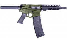 American Tactical Imports Omni-Hybrid, Semi-Automatic, 5.56 NATO/.223 Remington, AR-15 Pistol, 60 Round Magazine, Battlefield Green - ATIGOMX556MP460BFG