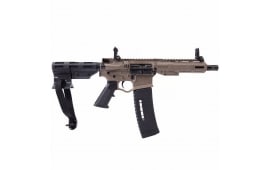 ATI ALPHA MAXX HGA 5.56 Nato, Semi-Auto, AR-15 Platform Pistol, 7.5" Bbl, 7" MLOK Rail, Flip Up Sights, 60 Rd Mag, Rear Brace - FDE 