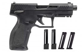 Taurus TX-22, Semi Automatic .22LR Pistol, 4.1" Threaded Barrel, Includes (3) 16rd Mags & (2) 22rd Mags, Black Polymer - 1-2TX22141-5XMAG