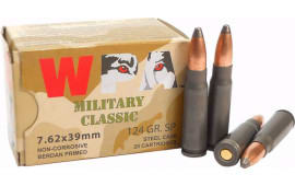Wolf MC762BSP Military Classic 7.62x39mm Soft Point 124 GR - 1000rd Case