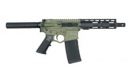 ATI Omni Maxx Hybrid AR-15 Pistol, .223/5.56 7.5" Barrel, 7" M-LOK Rail - Battlefield Green - ATIGOMX556MP4BFG