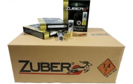 Zuber 12 Gauge 00 Buckshot, 9 Pellet, 2.75", 1 1/5 Oz, 34Gr, 1365 FPS, Clear Case, 10/Box, 300 Rd Case - Made In Turkey