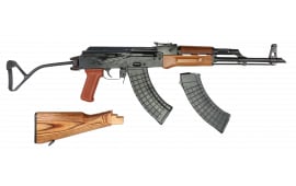 Pioneer Arms Side Folding AK-47, Semi-Auto Rifle 7.62x39 W/ Laminated Wood Handguards, And Bonus Free Laminated Wood Butt Stock - POL-AK-S-FS-CT-W-PKG
