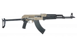 Pioneer Arms  AK-47 Sporter Rifle, Under Folder Stock, Polymer Handguards, 7.62x39 Caliber, 1-30 Round Mag - Cerakote FDE -  POL-AK-S-UF-CT-P-FDE