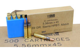IMI 5.56x45 69 GR Sierra HPBT OTM Match King Razor Core Ammo IMI69OTMC - 20rd Box