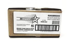 CCI Independence 5262BK500 380 Auto, Brass Cased Ammunition, 95 Grain, Full Metal Jacket, Loose Bulk Pack of 500 Rounds