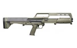 KEL KSG410GRN 410 Gauge, 18.5 barrel, Dual Tube 5+5 Capacity, Pump Shotgun, Fiber Optic Sights, OD Green