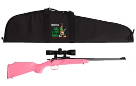 KSA KSA2220BSC Cricket Gen 2 Pink Synthetic Package 22LR Rifle, 16.12" Scope and Case