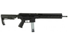 B&T Firearms BT500003SPORT SPC9 Sport 33+1 16", Black, Telescopic Stock, Polymer Grip (Glock Mag Compatible)