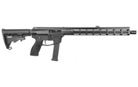 Foxtrot Mike 9mm Hybrid, Front Charging 16" Rifle, M4 Stock with Micro 4 Port - 1-27 Round Magazine - FM9H-F1615-44