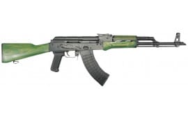 Pioneer Arms AK-47 Sporter W / Limited Edition Green Laminated Stock, 7.62x39, 1- 30 Rd Mag, 45 Degree Comp, Bolt H/O Safety,  Original Polish Mfg. 