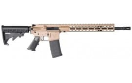 Stag 15 Tactical AR-15 Rifle, 5.56 Nato, 16" BBL, 3 - 30rd Mags, FDE Rec, Black 6 Pos Stock, A2 Grip,13.50" Slimline M-Lok Handguard - STAG15004802 