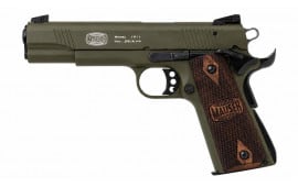 Blue Line Global 4110603 Mauser 1911 Semi-Auto Pistol, 5" Barrel, .22 LR, 10Rd. ODG Walnut Logo Grip
