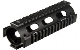 UTG Leapers PRO Model 4 / AR15 Carbine Length Drop-in Quad Rail, Black MTU001