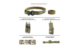 GBRS Group Assaulter Belt Bundle - Includes  Inner/Outer Belt, 1 Rifle Mag Pouch, Double Pistol Mag Pouch, True North Concepts Adapter w/ Leg Strap - MULTICAM