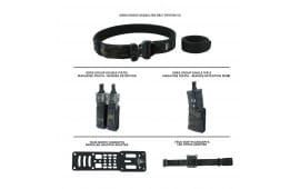 GBRS Group Assaulter Belt Bundle - Includes  Inner/Outer Belt, 1 Rifle Mag Pouch, Double Pistol Mag Pouch, True North Concepts Adapter w/ Leg Strap - MULTICAM BLACK