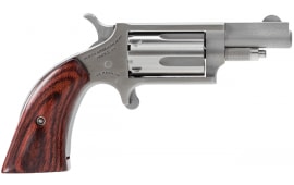 North American Arms 22MS-GBG .22 Magnum Revolver, 1.1" Wood Boot Grip Stainless - 22MS-GBG