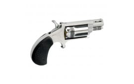 North American Arms 22MSCTW .22 Magnum / 22LR Wasp Revolver, 1.13" Black Rubber Stainless - 22MSCTW