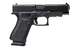 Glock 48, Semi-Auto Slimline Pistol, 9mm, 4.17" Marksman Barrel, (2) 15rd Magazines, Black nDLC Slide, Front Rail - PA4850203FR
