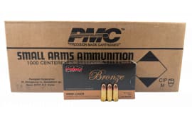 PMC Bronze 9mm Luger 147gr, Full Metal Jacket (FMJ), Brass Case Ammunition, 1000 Round Case - 9H-CASE