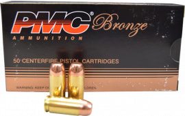 PMC 40E Bronze 40 Smith & Wesson 180 GR Full Metal Jacket Flat Point - 50 Round Box