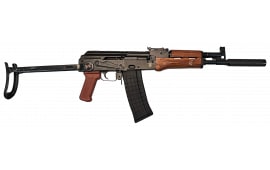 Pioneer Arms GROM Series Semi-Automatic 5.56x45mm AK-47 Style Rifle with Laminated Handguard, Underfolder Stock, Faux Suppressor, & 30 Round Magazine - POL-AK-GROM-FT-UF-W-556