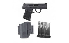 Sig Sauer P365 Semi-Automatic Pistol 3.1" Barrel 9mm W/ (3) 12rd Mags & IWB/OWB Holster - SIG3659BXR3TACPAC