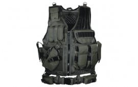 UTG Leapers 547 Law Enforcement Tactical Vest, Black - Left Handed PVC-V547BL