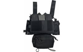 Guard Dog Lightweight Recce Rig - Includes Medical/Admin Pouch, Tourniquet Holder - Fits (6) AR-15/AK-47 Style Magazines - Black - RECCE-RIG-BLACK