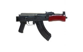 Century International Arms Mini Draco, Semi Auto AK Pistol, 7.75" Hammer Forged Barrel, 7.62x39, Russian Red, Rear 1913 Rail, 30rd Magazine - HG2137PR-N