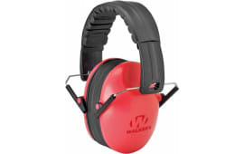 Walker's GWP-FKDM-COR Folding Passive Muff  23 dB Over the Head Polymer Coral Ear Cups with Black Headband Youth