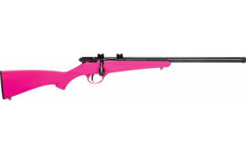 Savage Arms 13835 Rascal FV-SR 22 LR Caliber with 1rd Capacity, 16.12" Threaded Barrel, Matte Blued Metal Finish & Pink Stock (Youth)