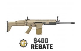 FN - SCAR 17S - Semi-Automatic Rifle - 16.25" Barrel - .308 Win - 20 Round Magazine - Non-Reciprocating Charging Handle - FDE - 98541-2