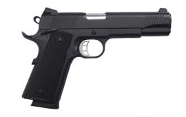 Tisas 1911DB9 5" Duty Model 9MM Semi-Auto Pistol, 70 Series Internals, Novak Style Sights, 2-9 Round Mags, Enhanced Features, Hard Case - Black 