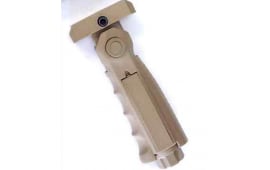 Tacfire 5 Position Foldable Grip with Double Switch Housing and Storage - Tan - VG04-T