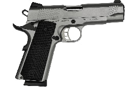 Tisas 1911 Carry SS45, Semi-Auto Pistol 4.25" Barrel, 45 ACP, 8 Round - Stainless Steel, Novak Style 3 Dot Sights, Ambi Safety - Upgraded Features 