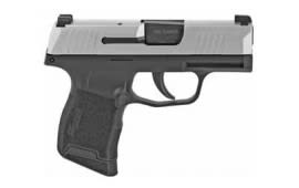 Sig Sauer Semi-Automatic Striker Fired Pistol 3.1" Barrel 9mm (2)10 Round Magazines - Stainless Slide /Black Frame - 365-9-TXR3