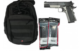 Springfield Armory 1911 Emissary .45 ACP Semi-Automatic Pistol, 5" Barrel, Stainless Steel Finish, VZ Thin-Line G10 Grips, Includes Sling Bag and 2 Extra Mags - PX9220L