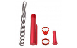 Mil-Spec 6 Position Buffer Tube, Spring, Buffer,Plate Nut .223 Carbine Rifle Kit - Anodized Red - ST007MR